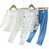 Pijama Modal Infantil para Meninos, Verão Fino Estilo Cartoon, Roupa de Ar Condicionado Classe A, Conjunto para Casa para Crianças Maiores