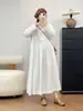 Vestido Largo de Moda Otoño 2026 con Cuello en V Fresco y Lazo, Mangas Largas para Mujer, Vestido Largo Juvenil Dulce Holgado para Niñas