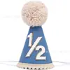 Chapéu de Aniversário de Bebê Fofo Transfronteiriço Verde Claro Chapéu Pontudo de Meio Ano Chapéu de Decoração de Festa de Aniversário Decoração de Local Venda por Atacado