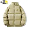 Chaqueta de Algodón Grueso Multicolor Casual de Moda Otoño Marca de Moda Urbana Abrigo de Algodón para Pareja Cuello Alto Ropa de Invierno