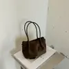 Bolso de mano retro de gamuza para otoño e invierno para mujer, nuevo bolso de hombro de moda 2026 para ir al trabajo, bolso tote casual de gran capacidad