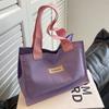 Bolso de mano para artículos de trabajo para mujer 2024 nueva moda bolso de lona para mujer ins bolso de mano portátil de gran capacidad para mujer