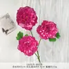 3 Flores de Peonía Artificiales, Flores Falsas, Flores Hechas a Mano para Bodas, Flores Artificiales de Seda para Decoración de Escena de Boda y Arreglo de Piso