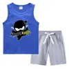 Traje Deportivo Casual de Dos Piezas para Niños Pequeños y Medianos - Chaleco y Pantalón de Verano 2023, Camiseta Base, Ropa Exterior Delgada sin Mangas