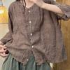 2026 Verano Nuevo Vintage Nicho Casual Versátil Bordado Floral Algodón Botones Cardigan Superior