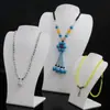 Soporte de Exhibición de Collares de Acrílico, Busto de Retrato para Exhibir Cuello, Colgador de Aretes y Colgantes, Soporte para Sesiones de Fotos y Transmisiones en Vivo