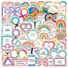50 Pegatinas de Graffiti Sensoriales Emocionales Calmantes Populares Transfronterizas Cuaderno Pegatinas para Maletas Impermeables