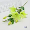 Flor Artificial con 6 Cabezas, Lirio de Seda Tallo Único, Decoración de Escena de Boda, Planta de Flor para Decoración del Hogar, Arreglo Floral