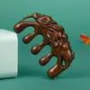 Meridian Penteando Peixe Lótus Sândalo Massagem no Couro Cabeludo Pente de Madeira Eletrostático Feminino Sândalo Terapia Capilar Pente de Dentes Grandes