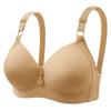 Atacado de fábrica sutiã estampado bolinha onda sem aro plus size fino confortável respirável com três botões para mãe de meia-idade