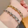 Pulseira Escama Popular em Forma de Leque Europeia e Americana Ouro 18K Joia de Alto Padrão
