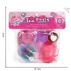 Casa de juegos infantil transfronteriza, juego de té de la tarde, set de juguetes, pastel de fiesta transparente, postre, tetera, taza de café, regalo