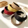 Diadema plisada de estilo coreano con ala ancha, diadema de copa alta, accesorio para el cabello simple y moderno, diadema para cubrir la línea del cabello, accesorio para la cabeza para lavarse la cara, diadema para mujer