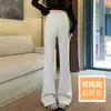 2026 Novas Calças Micro Flare Elegantes Versáteis para o Trabalho Slim Fit Justas Casuais Estilo Outono/Inverno Com Veludo Extra Sensação Preguiçosa Calças Femininas