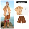 Moda Street Dance Infantil Roupas de Performance Caligrafia Estilo Chinês para Meninos Terno Meninas Moda Bonita Estilo Nacional Roupas de Performance Verão