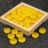 Cuentas Espaciadoras de Ágata Amarilla para Ábaco, Cuentas Planas de Calcedonia Amarilla, Cuentas Espaciadoras, Accesorios para Joyería, Pulseras Hechas a Mano para DIY, Accesorios para Pulseras al por Mayor