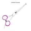 Tijeras para el cuidado de mascotas, Tijeras para cortar el pelo, Set de Tijeras Curvas para Pelo de Perro, Herramientas de Peluquería, Tijeras de Dientes Planos, Suministros de Peluquería, Transfronterizo