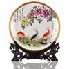Ornaments de Disco Cerâmico Estilo Chinês Jingdezhen Rico e Rico Pêndulo Cerâmico Prato de Apreciação Decoração de Casa Estilo Chinês Prato de Porcelana