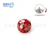 Hélice de Titânio F136 Stud de Cartilagem Auricular Redondo Ardente de Quatro Garras Zircônia Corte Flor de Gelo Stud de Concha Stud de Rosca Interna Joia para Piercing Corporal