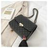 Bolsa de Ombro Feminina 2022 Nova Bolsa Transversal Retro Tendência Corrente Xadrez Diamante Bolsa de Mão Estilo Coreano Moda Bolsa de Ombro