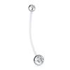 Nuevo Anillo de Ombligo de Varilla Suave de Alta Calidad de Amazon para Mujeres Embarazadas, Joyería para Piercings, Botón de Ombligo Incrustado con Diamantes al por Mayor