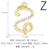 Encantos de Letras Caligráficas Inglesas con Diamantes Incrustados de Lujo Ligero 26 Letras Colgantes Accesorios para Pulsera, Collar, Pendientes DIY