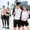 Traje de baño Amazon para Parejas Dividido Snorkel para Mujer Conjunto de Cinco Piezas Traje de Baño para Mujer Pantalones de Manga Larga Traje de Surf Traje de Buceo para Parejas