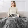Sofá Cama de Moda Manta Rayada Suave Pelusa Decoración de Dormitorio de Verano Tamaño Grande Múltiples Colores Disponibles Manta de Viaje para Aire Acondicionado