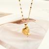 Pingente de ano zodiacal ouro amarelo 24k colar tridimensional estilo celebridade da internet abertura vermelha presente promocional