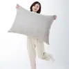 Almofada Decorativa Grossa Grande de Cor Sólida Estilo Creme de Alta Qualidade para Sofá de Sala, Capa de Almofada Retangular, Almofada Grande para Encosto