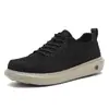 Sapatos casuais simples para homens, novo modelo de primavera, leves, confortáveis, sapatos de lona respiráveis, mocassins slip-on versáteis de sola grossa para homens