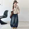 Conjunto de Otoño para Niña: Conjunto de Sudadera con Capucha de Dos Piezas, Pantalones Anchos de Mezclilla Holgados Estilo Coreano, Conjunto de Dos Piezas para Niños Mayores, Atuendo de Moda