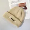Chapéu de Frio Masculino de Inverno Quente Gorro de Tricô Comércio Exterior Street Versátil Chapéu de Lã Tricotado Chapéu Melão Chapéu de Moda para Exterior para Mulheres