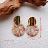 Pendientes hechos a mano de arcilla polimérica para mujer, chapados en oro, diseño de nicho de alta gama, pendientes, venta directa de fábrica de pendientes