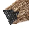 Set de Extensiones de Cabello Sintético con Pinzas 6 Piezas Exportación 13 Pinzas Peluca Larga Rizada en Stock Peluca Rizada Pieza de Cabello Ondulado