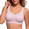 Sujetador de gelatina transparente con estampado de leopardo, sin aros, push-up, ropa interior cómoda para mujer, tallas grandes europeas y americanas, exclusivamente para comercio exterior