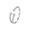 Anillo de Zirconia estilo Lluvia de Meteoros Coreana para Mujer, Plata de Ley S925, Diseño Versátil de Nicho, Anillo para el Viaje Diario