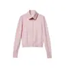 Marca D alta inteligência pinho 'chi outono e inverno novo estilo coreano retrô gola alta lapela de lã abotoado suéter cardigã top feminino