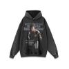Sudadera de Cuello Redondo de Calle Antigua Europea y Americana Suelta Ins Moda Nacional Hip Hop Americano Impresión Directa a Chorro Sudadera con Capucha