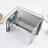 Parrilla de Barbacoa Plegable Tipo Tarjeta, Acero Inoxidable, Fácil de Transportar, Estufa Calefactora, Parrilla de Barbacoa Multifuncional