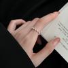 Anillo Beanie de Plata Esterlina s925 Anillo Femenino Diseño Nicho ins Geometría Minimalista Cuenta Redonda Irregular Anillo Abierto