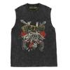 Guns N Rose Flor de Arma Banda vintage Americana Retrô Rock Lavada Velha Camiseta Sem Manga