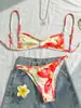 Novo Biquíni Sexy Europeu Americano Conjunto Costas Nuas Feminino Moda Praia de Verão SS489