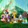 Celebridade da Internet Jogo para Celular Segunda Geração Kunlun Raposa de Nove Caudas Desenho Animado Pequena Raposa Demoníaca Brilhante Caixa Surpresa da Moda Figura de Coleção