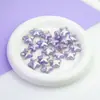 Cuentas Acrílicas de Alta Calidad Color Gris Claro Morado Luna Fría con Agujeros para Materiales de Abalorios para Cadena de Teléfono DIY