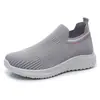 Zapatos para Mujer 2026 Primavera y Otoño Nuevo Estilo Tejido Fly Knit Transpirables Zapatos para Mujer sin Cordones Cómodos Zapatos de Tela para Persona Perezosa Zapatos Individuales Casuales para Mujer