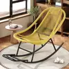 Mecedora persona perezosa siesta gratis y fácil mecedora persona perezosa puede acostarse dormir ocio silla de ratán de imitación individual reposapiés colorido mecedora