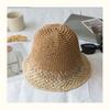Sombrero de Paja Gradual de Colores Transpirable para Niños Primavera y Verano que Muestra la Cara Versión Coreana ins Protector Solar Sombrero de Pescador Sombrero de Cubo para la Playa