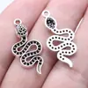30X13Mm 1.4g Plata Antigua Accesorios DIY Material para Colgante Se Puede Decorar con Pedrería Colgante de Serpiente