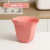 Cubo de basura de cocina para colgar en la pared, papelera colgante para puerta de armario de baño, papelera decorativa para uso doméstico, contenedor de almacenamiento de alta estética